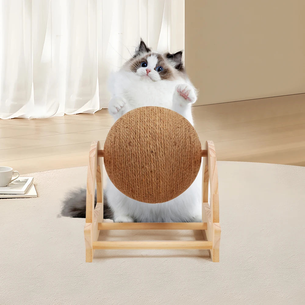 Cat Scratching Toy Ball Scrapers Kitten Sisal Rope Ball Board Grinding Paws Cat Scratcher Wear-Resistant Pet Supplies Clearance