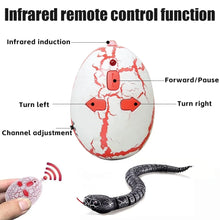 Remote Control Snake Pet Interactive Toy 16 Inch Toy Snake Egg Shaped Infrared Controller Prank Toy Ideal Gift for Kids Adults