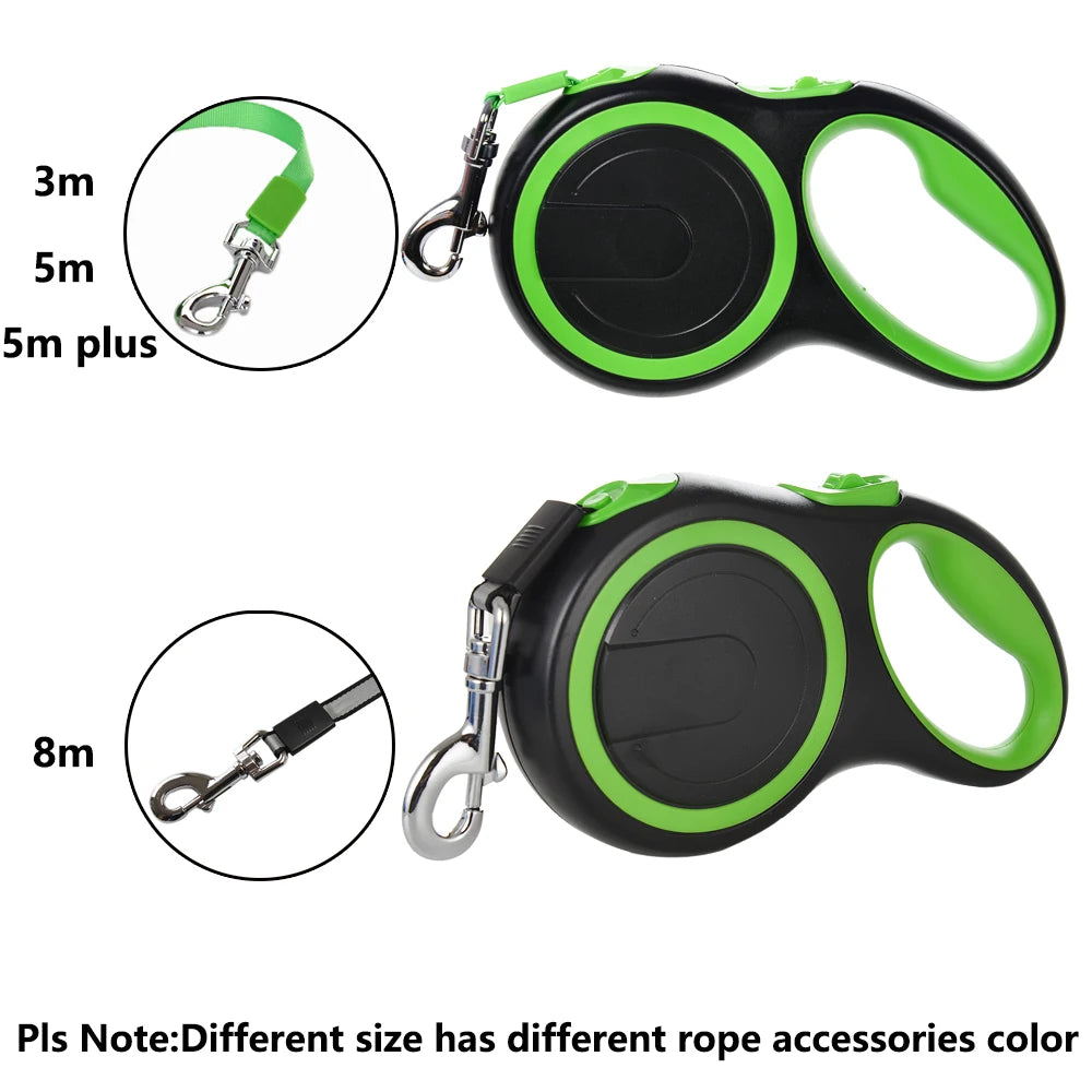 Long Strong Pet Leash For Large Dogs Durable Nylon Retractable Big Dog Walking Leash Leads Automatic Extending Dog Leash Rope