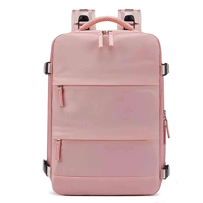 Buylor Women's Travel Backpack 16inch Large Capacity Multi-Function Suitcase USB Charging Schoolbag Short Distance Luggage Bag