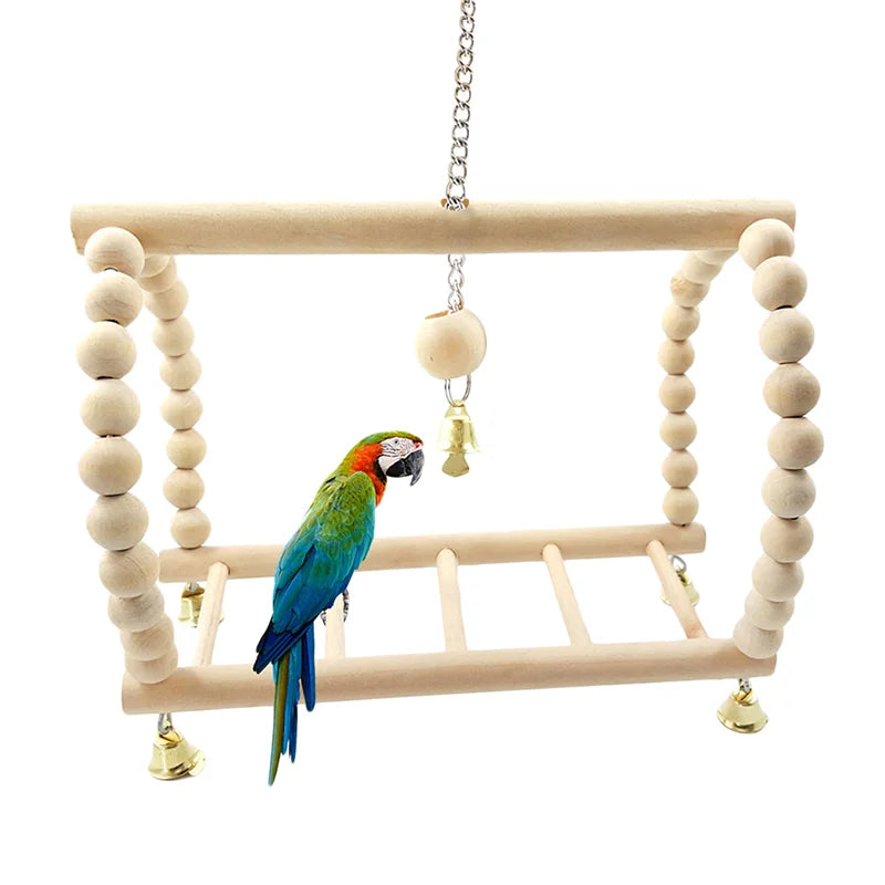 Parrot Bird Toys Suspension Hanging Bridge Chain Pet Bird Parrot Bite Chew Toys Bird Cage Toys for Parrots Birds Decor