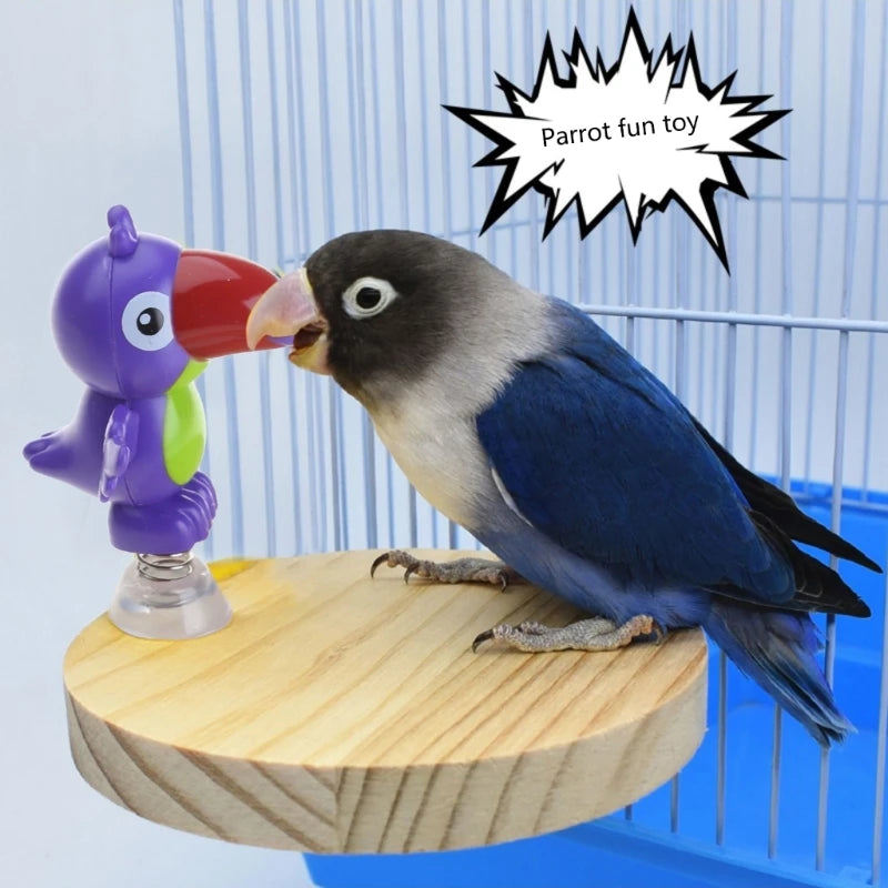 Bird Perch Platform Natural Cage Accessories Parrot Training Stand Toy