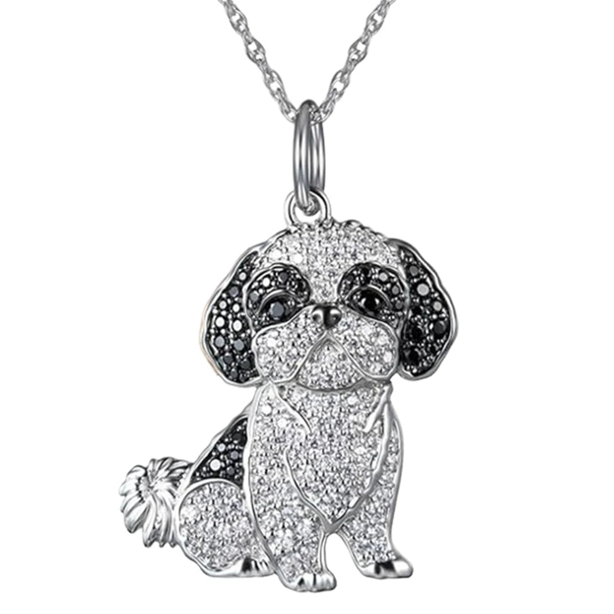 Exquisite and Cute Schnauzer Dog Pendant Necklace for Women Elegant Pet Puppy Jewelry Animal Accessories