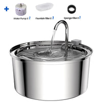 Intelligent Stainless Steel Cat Water Fountain Automatic Drinker For Cats Feeder Pet Water Dispenser Drinking Fountain For Cats - Pets Home Supplies