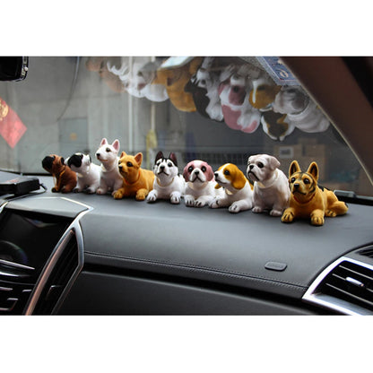 Creative Bobble Head Dog Figure Ornament Statue Cute Shaking Head Dog Car Ornament for Car Dashboard Tabletop Decoration Bobbing