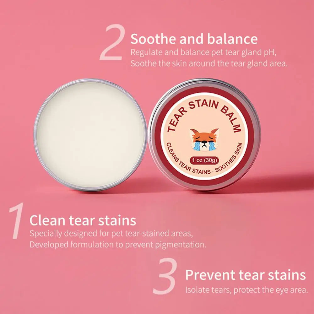 Pet Tear Stain Remover Cat Dog Eye Cleaner Cream pet Eye Stain Cleaner Ointment Natural Tear Stain Remover