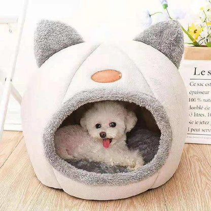 冬の猫用ベッド、深い眠りの快適さ、小さなマットバスケット、小型犬用ハウス、ペットテント、居心地の良い洞窟、屋内用キャマガト