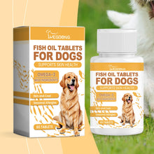 Canine Multivitamin Fish Oil Tablets for Dogs Coat Care Formula with Omega-3, Reduce Shedding & Nourish Skin Health Supplement