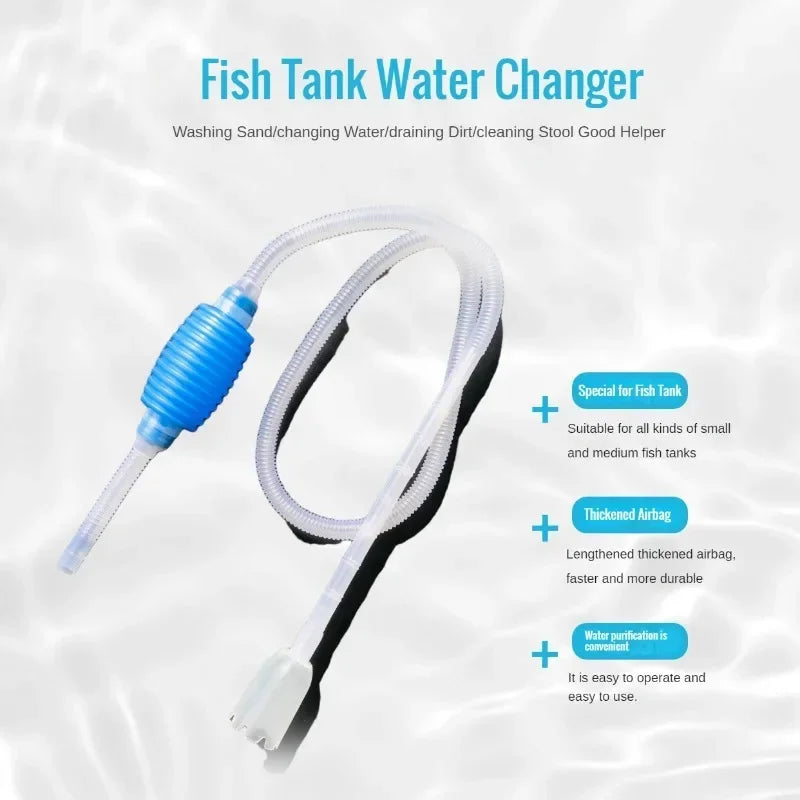 Aquarium Siphon Fish Tank Syphon Vacuum Gravel Water Filter Cleaner Pump Manual Cleaner Vacuum Cleaning Tools Accessories