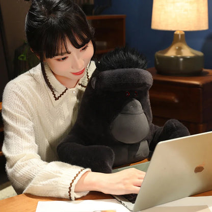 38cm  King Kong Plush Toys Black Ugly Gorilla Doll Movie Character Christmas Birthday Gift Zoo Souvenir