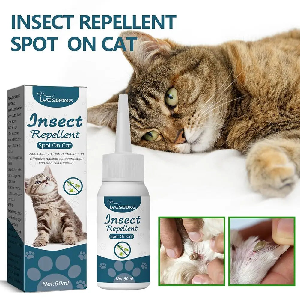 Pet Flea Killer Drops Anti Fleas Cats Ticks Lice Mite Relieve Ringworm Drops Removal Dogs Treatment Removal Pet Itching Ins H8W4