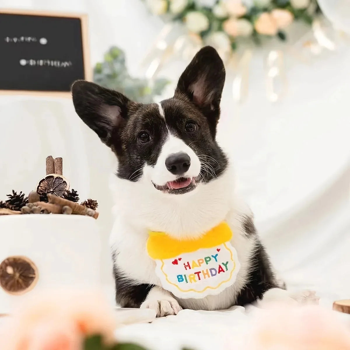 Make Your Pet's Birthday Special with this Adorable Dog Birthday Hat & Bandana Set!