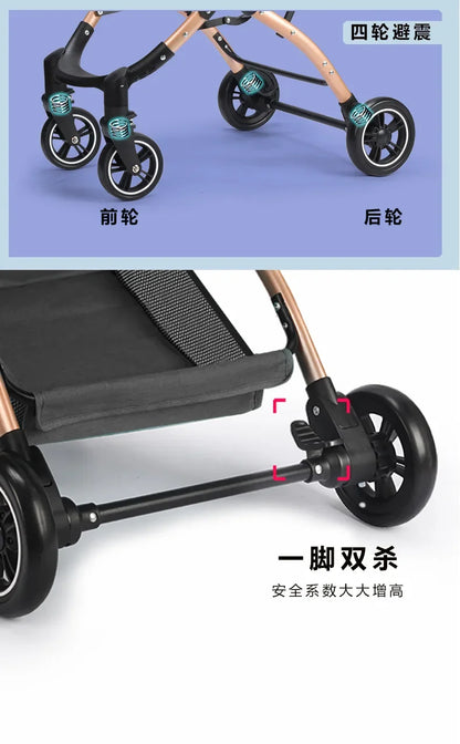 Foldable Lightweight Pet Cart for Cats & Small Dogs