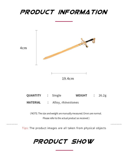 Sword Hairpin Hair Accessories Chinese Hair Sticks Headband Hair Woman Diy Hairstyle Harajuku Vintage Jewelry Bridesmaid Gift