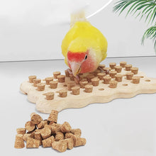 Parrot Chewing Toys Natural Wooden Parrots Block Cork Puzzle Toy Hanging Small Birds Playing Tearing Toy Bird Accessories