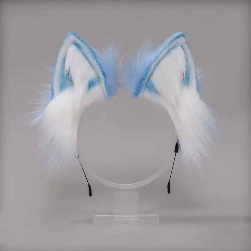 Cute Cat Ears Headband Plush Animal Hair Band Halloween Party Hair Hoops Womens Anime Cosplay Headwear Fancy Props Hair Ornament