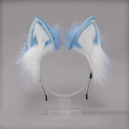 Cute Cat Ears Headband Plush Animal Hair Band Halloween Party Hair Hoops Womens Anime Cosplay Headwear Fancy Props Hair Ornament