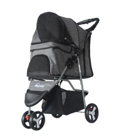 Lightweight Folding Pet Trolley Cat, Dog and Cart Three-wheeled Pet Cart Go Out Cart Supplies Dog Stroller
