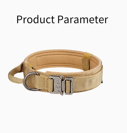 Tactical Dog Collar For Medium And Large Dogs: Suitable For All Breeds, Adjustable And Durable