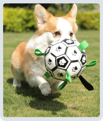 Kimpets Dog Interactive Football Toys Children Soccer Dog Outdoor Training Balls Dog Sporty Bite Chew Teething Ball Pet Supplies