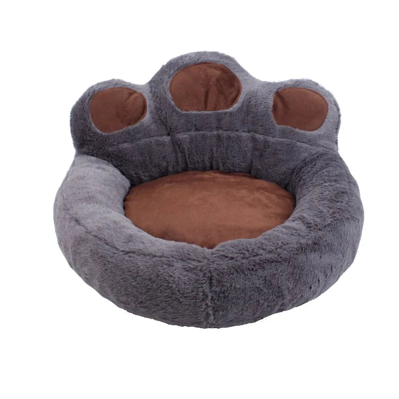 Winter Warm Kennel Pet Bear Paw Shape Nest Teddy Kennel Removable and Washable Pet Bed for Cats Dogs Pet Supplies Accessories