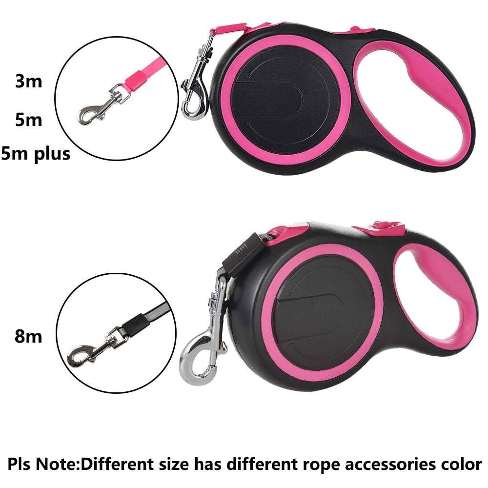 Long Strong Pet Leash For Large Dogs Durable Nylon Retractable Big Dog Walking Leash Leads Automatic Extending Dog Leash Rope