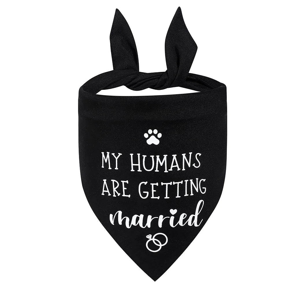 Sucado Style She Said Yes Best Dog Bandana for Wedding Engagement Announcement Gift Photo Prop Pet Scarf Accessories