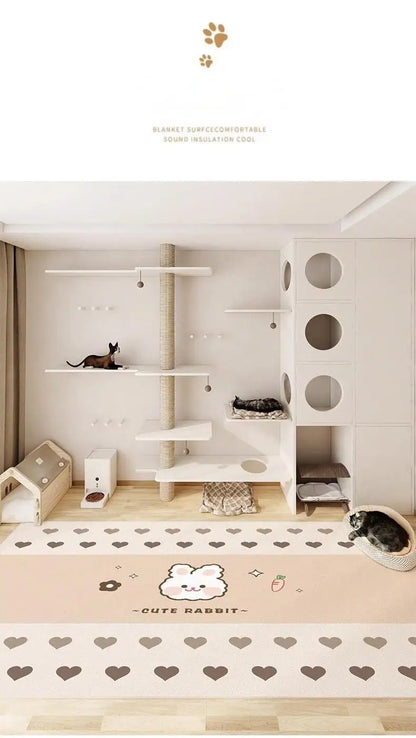 ペット用ゴミ箱 PVC防水・尿パッド付き犬用フェンス 犬小屋 滑り止めプラスチックカーペット 掃除不要