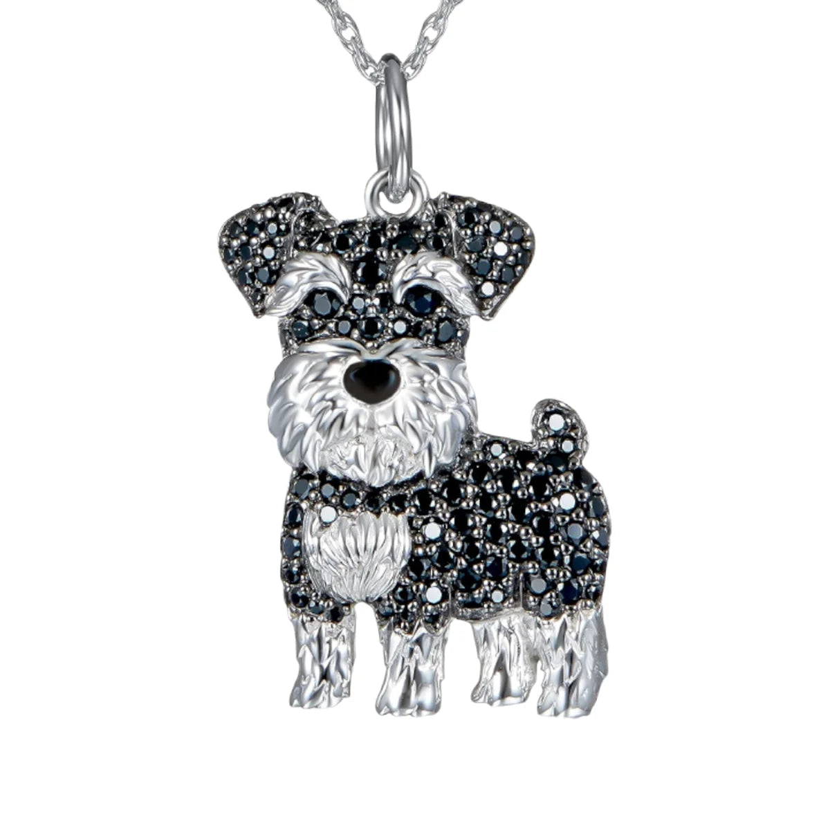 Exquisite and Cute Schnauzer Dog Pendant Necklace for Women Elegant Pet Puppy Jewelry Animal Accessories