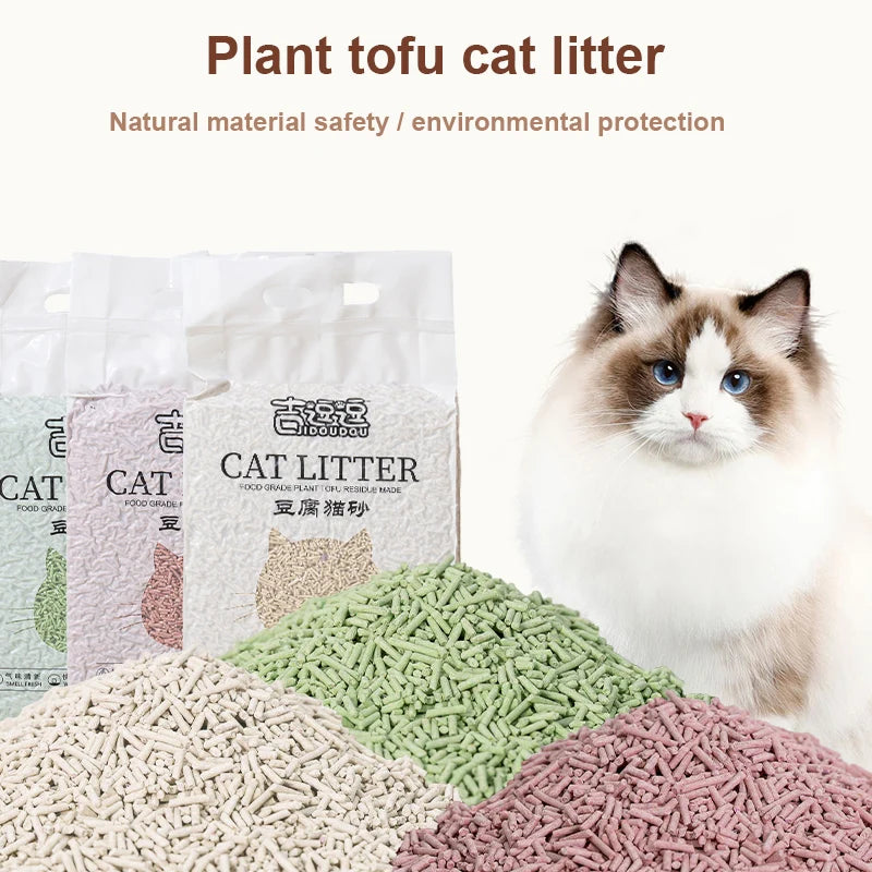 Deodorant tofu cat litter cat toilet cleaning supplies natural cat litter quickly clumping