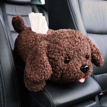 Monkey Tissue Holder for Car Plush Cute Car Tissue Holder High Quality Cartoon Dog Car Tissue Box Armrest Box