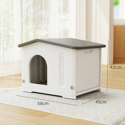 All-Season Plastic Dog House for Indoor & Outdoor Use
