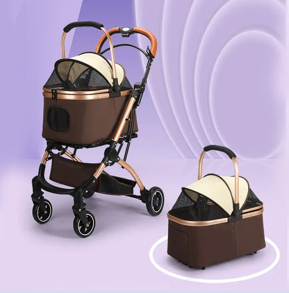 Foldable Lightweight Pet Cart for Cats & Small Dogs