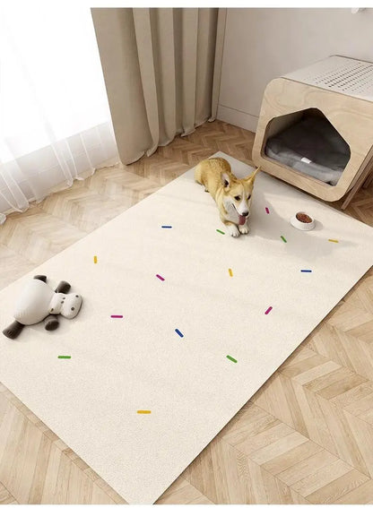 ペット用ゴミ箱 PVC防水・尿パッド付き犬用フェンス 犬小屋 滑り止めプラスチックカーペット 掃除不要