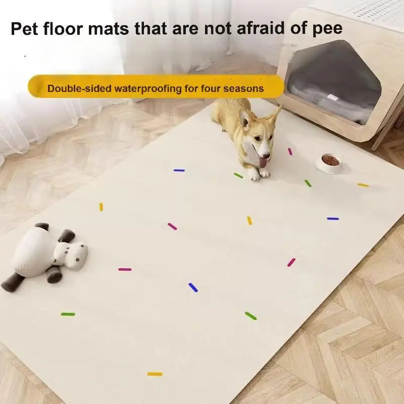 ペット用ゴミ箱 PVC防水・尿パッド付き犬用フェンス 犬小屋 滑り止めプラスチックカーペット 掃除不要