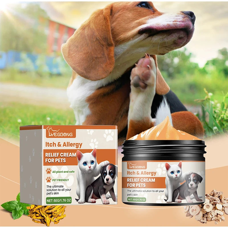 Pet Antiitch Antiallergic Cream,Herbal Extraction Relieve Animal Itching By Allergy & Bite