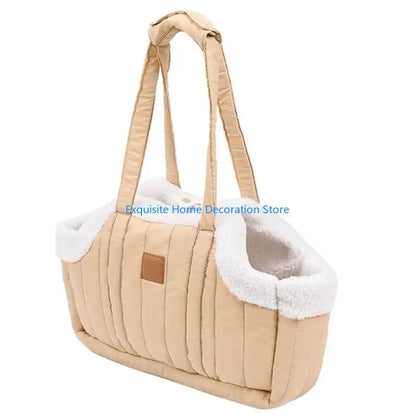 L5BF Pet Handbag Cats Carriers Bag Soft Big Capacity with Safety Strap Breathable Pet Carriers Sightseeing Bag