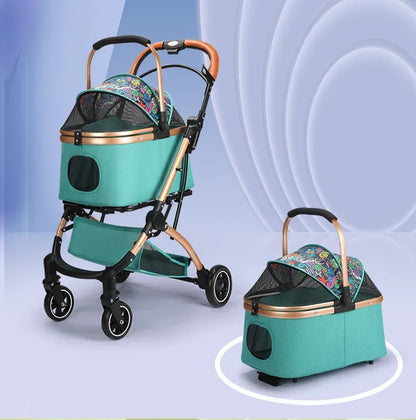 Foldable Lightweight Pet Cart for Cats & Small Dogs