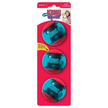 KONG Squeezz Action Ball Red 3pcs-Pack M-Size