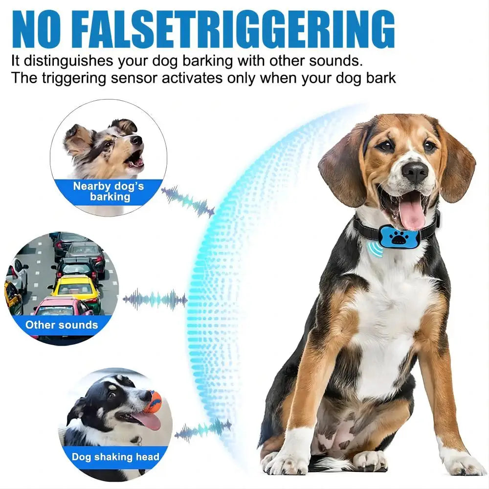 Dog Training Collar Anti-barking Collar Automatic Anti Bark Dog Bark Collar 2 Modes Adjustable Dog Bark Stopper Collar for Dogs