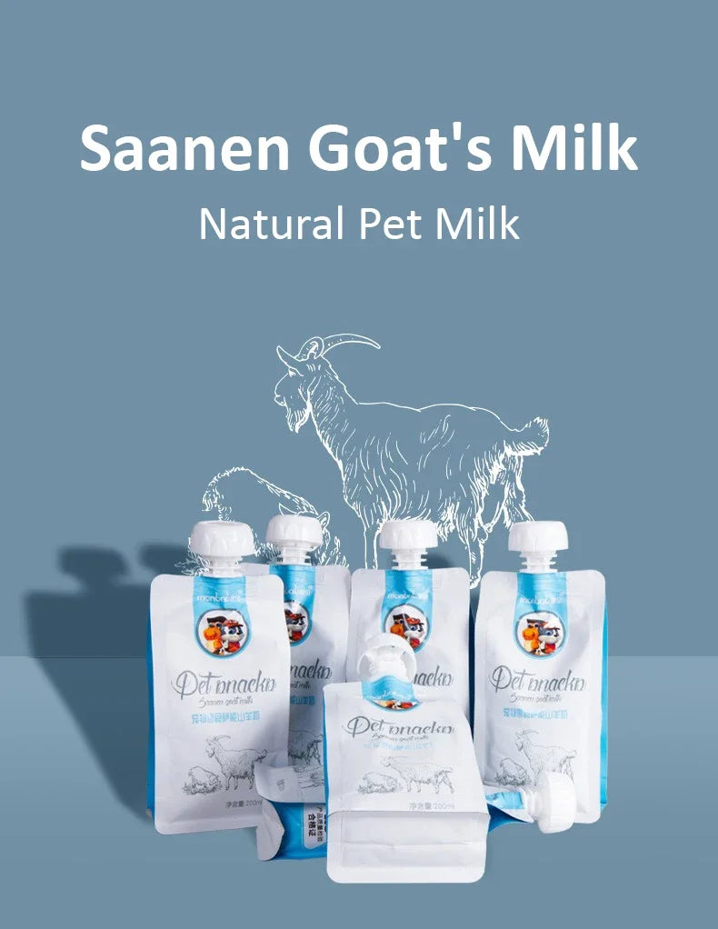 New Cat Snacks Saanen Natural Goat Milk Puppy Kitten Food Nutritious Calcium Supplementation Softening Hair Pet Dog Food Snacks