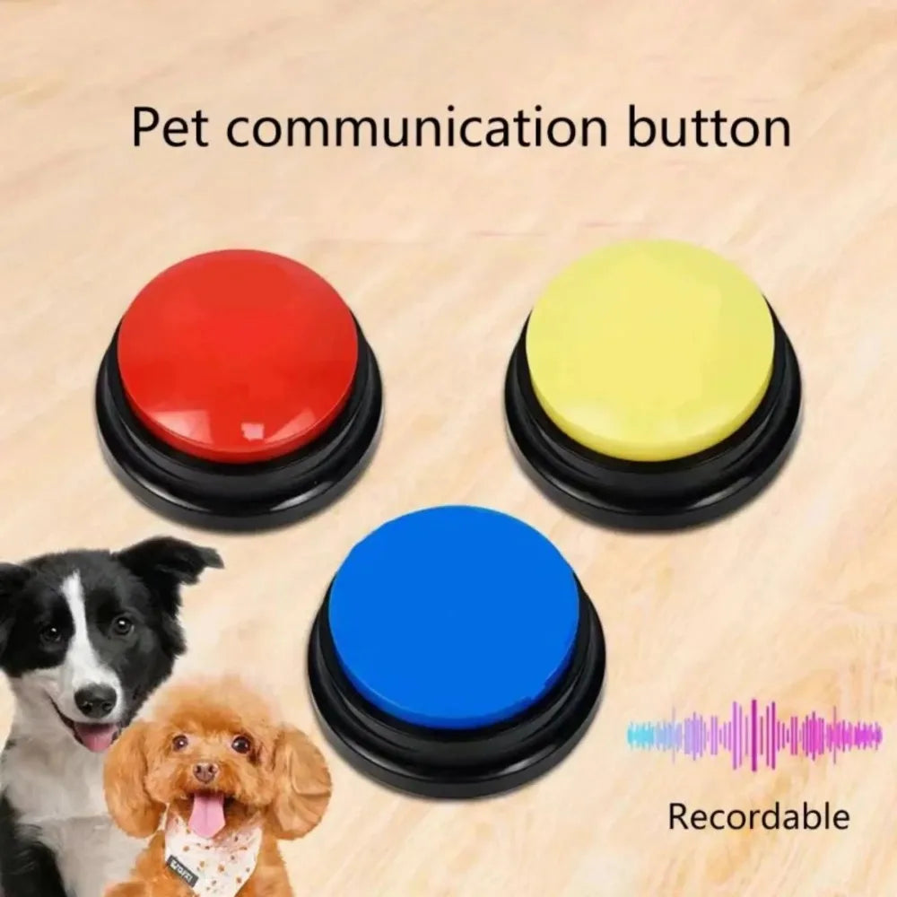 8PCS Dog Communication Buttons Voice Recording Button for Pet Training Buzzer 30 Second Record Playback Funny Gift for Talking