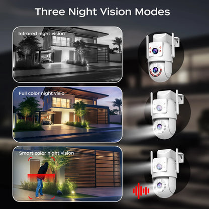 Jooan 4K 8MP 高清 Wifi PTZ 攝影機戶外 5G Wifi 雙鏡頭安全 IP 攝影機 5 倍變焦 AI 追蹤 ONVIF CCTV 監控攝影機