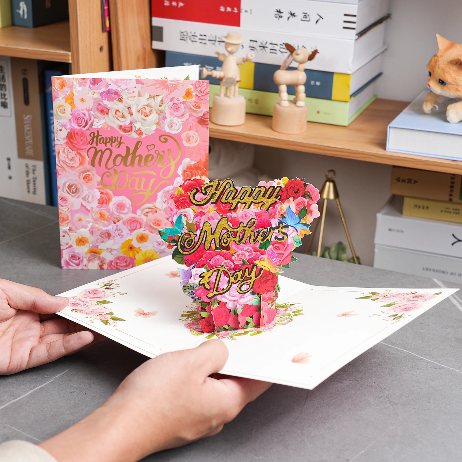 Pop-Up Flower Card Flora 3D Greeting Card for Birthday and Festivals