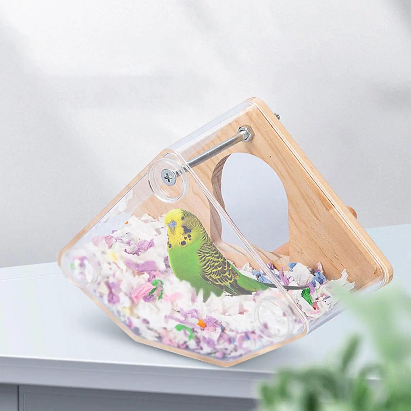 Wooden Bird Nesting Box Pet Parrot Nest Bird House Cage Accessories for Budgie Conures Lovebirds Hatching Case Pet Supplies