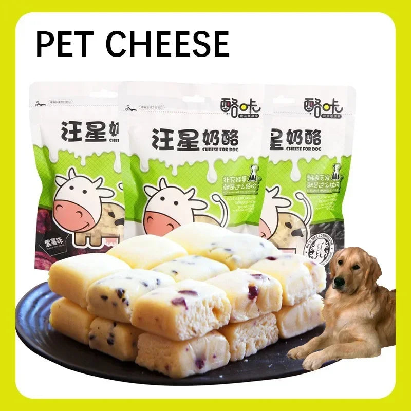 New 128g Dog Snack Food Cheese Block Probiotics Care Gastrointestinal Easy To Absorption Digestion Pet Teddy Reward Snacks Foods