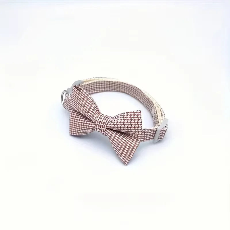 1 Piece Adjustable Plaid Cat Collar Tie Knot - Perfect for Festive Dressing and Everyday Wear