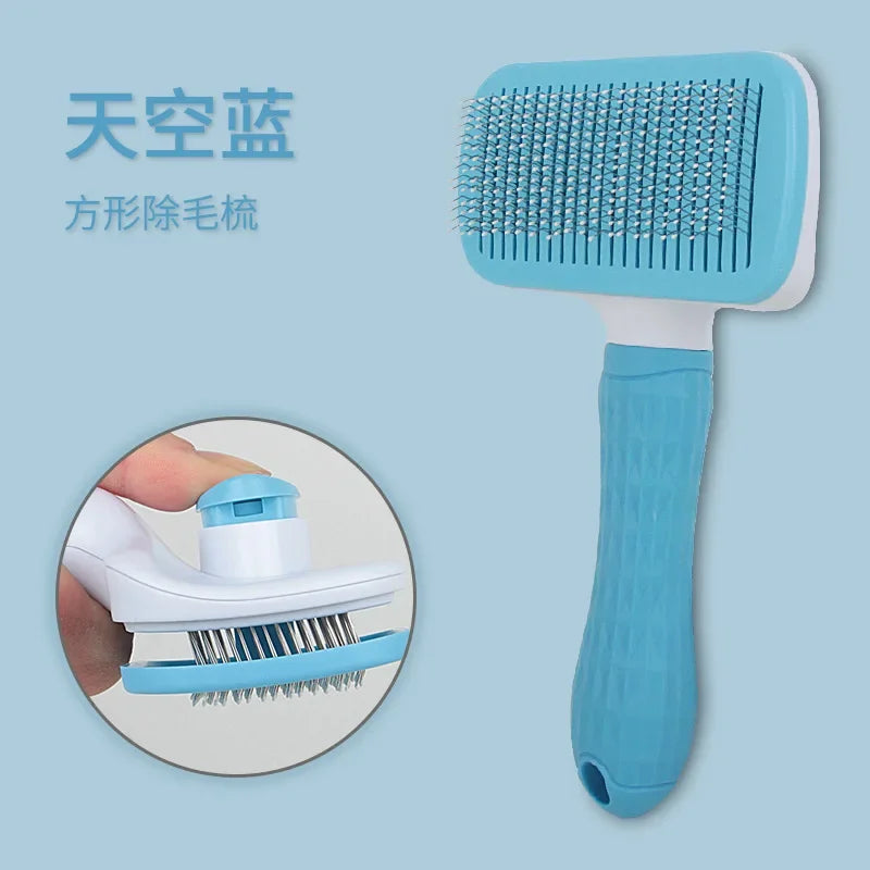 1PcsPet Dog Hair Brush Cat Comb Grooming And Care Cat Brush Stainless Steel Comb For Long Hair Dogs Cleaning