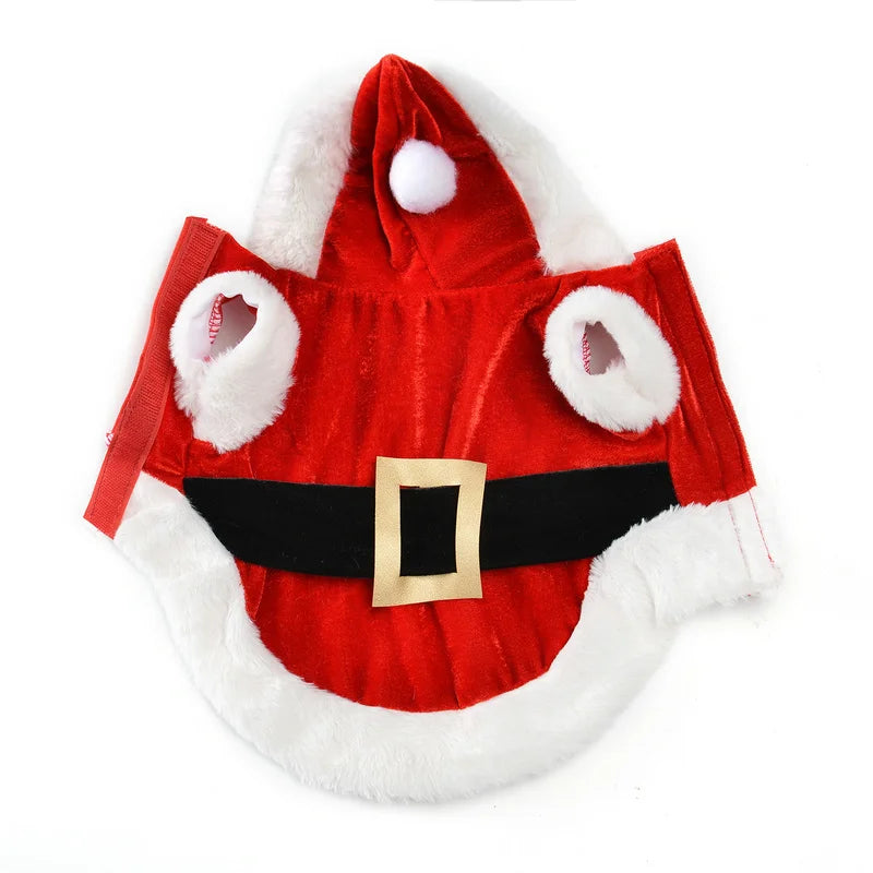 Santa Christmas Costume Clothes for Pet Small Dogs Winter Dog Hooded Coat Jackets Puppy Cat Clothing Chihuahua Yorkie Outfit