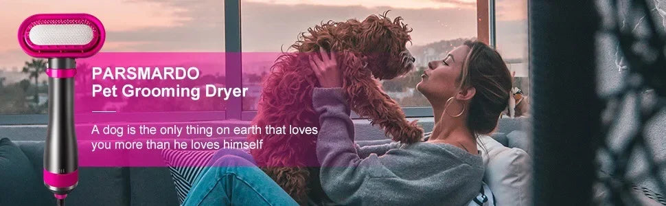 ペットヘアドライヤーソフトコーミング一体型小型・中型猫犬用ヘアドライヤー犬猫用ブロー乾燥静音ヘア乾燥